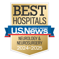 U S News and World Report badge recognizing UCSF as number 3 in the country for neurology and neurosurgery for 2024 to 2025